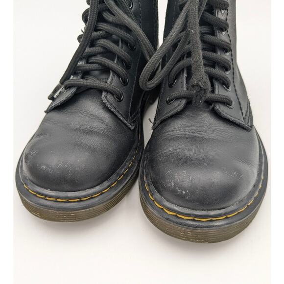 Dr. Martens Junior Boots 1460 J Softy T Leather Lace-Up Ankle Boot Black Size 12 - Picture 10 of 10
